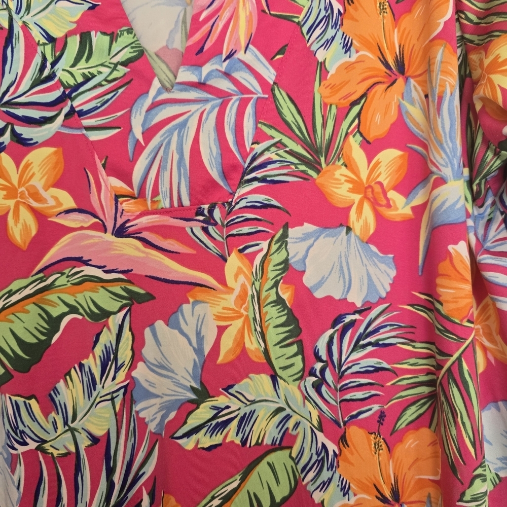 Caribbean Joe Tropical Floral Dress - Picture 2 of 3